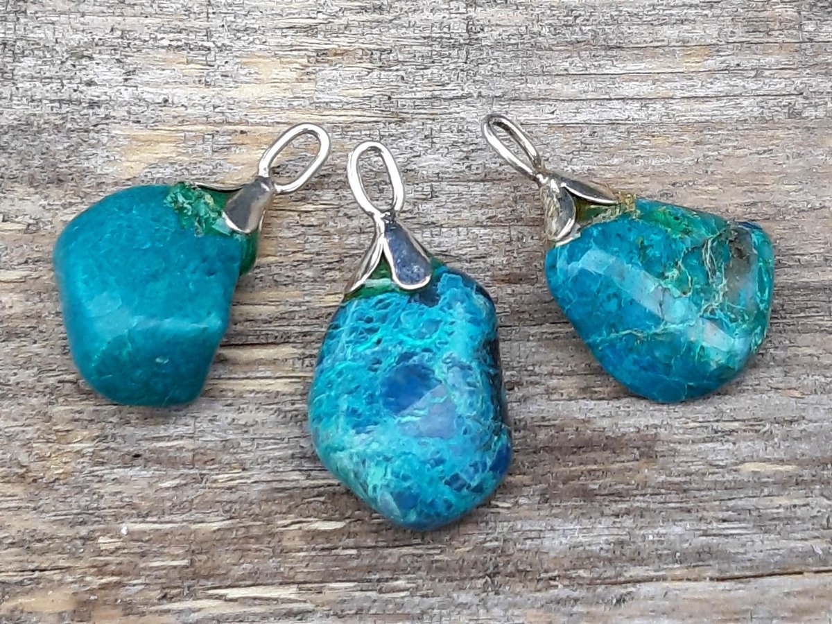 Edelsteen Chrysocolla hanger